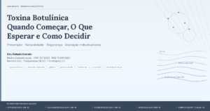 Imagem editorial do guia médico sobre toxina botulínica do Blog Rafaela Salvato, com título