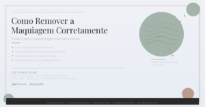 Imagem editorial do guia dermatológico sobre como remover a maquiagem corretamente, com destaque para proteção da barreira cutânea, ilustração abstrata representando camadas da pele e moléculas de limpeza, assinado pela Dra. Rafaela Salvato, médica dermatologista referência no sul do Brasil — CRM-SC 14.282, RQE 10.934, membro da SBD e AAD — com os cinco domínios do ecossistema digital Rafaela Salvato